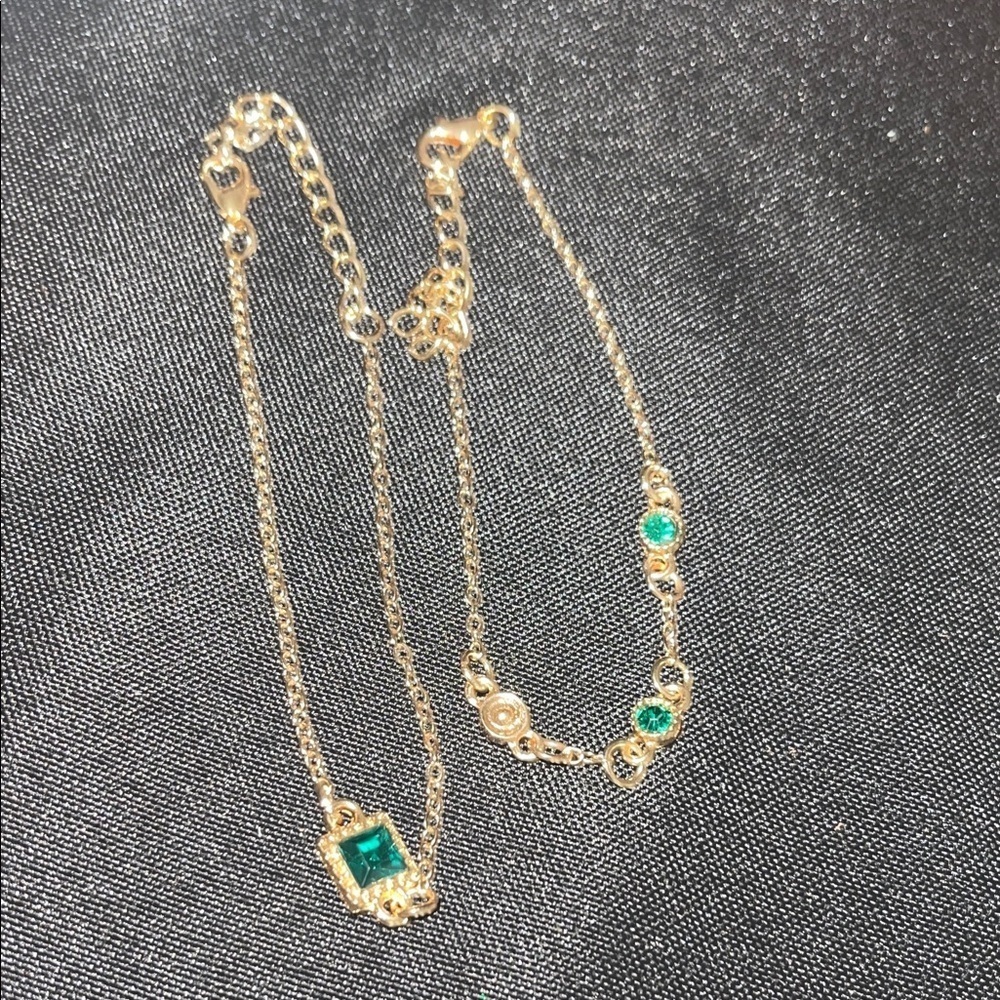 Elegant Gold and Green wristlet bracelets, NWT
